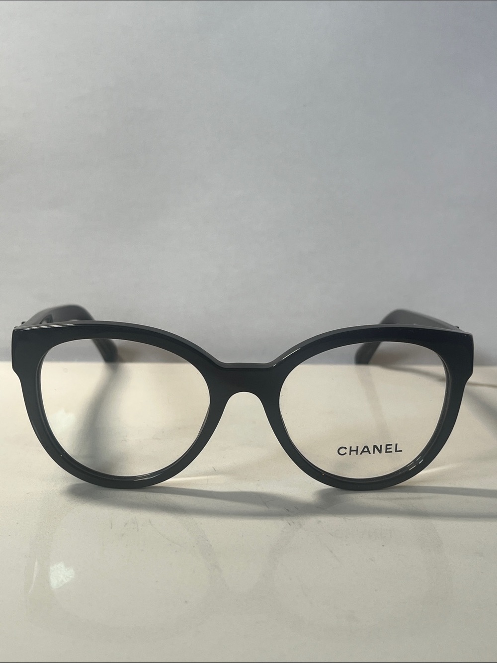 Authentic CHANEL Brown Round Acetate Women's Eyeglasses 3308 c.1501